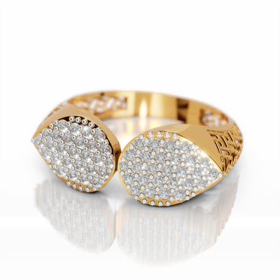 Emerald Halo Wedding Ring 12