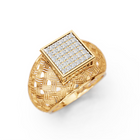 Emerald Halo Wedding Ring 14