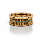 Emerald Halo Wedding Ring5