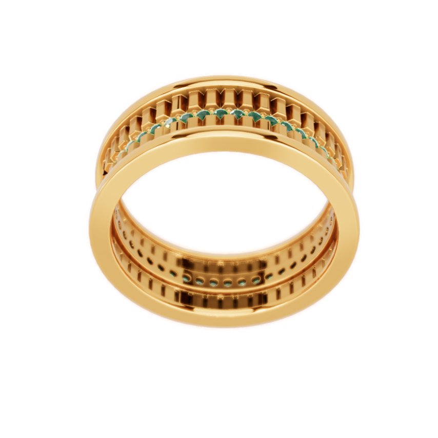 Emerald Halo Wedding Ring5