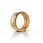 Emerald Halo Wedding Ring 7