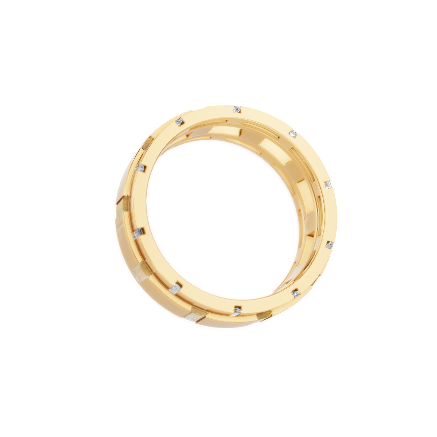 Emerald Halo Wedding Ring 8